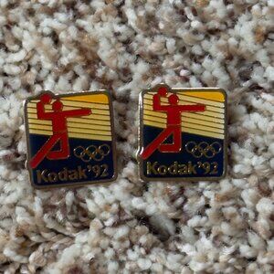 Kodak Unisex 1992 Barcelona Olympic Volleyball Lapel Pin Vintage